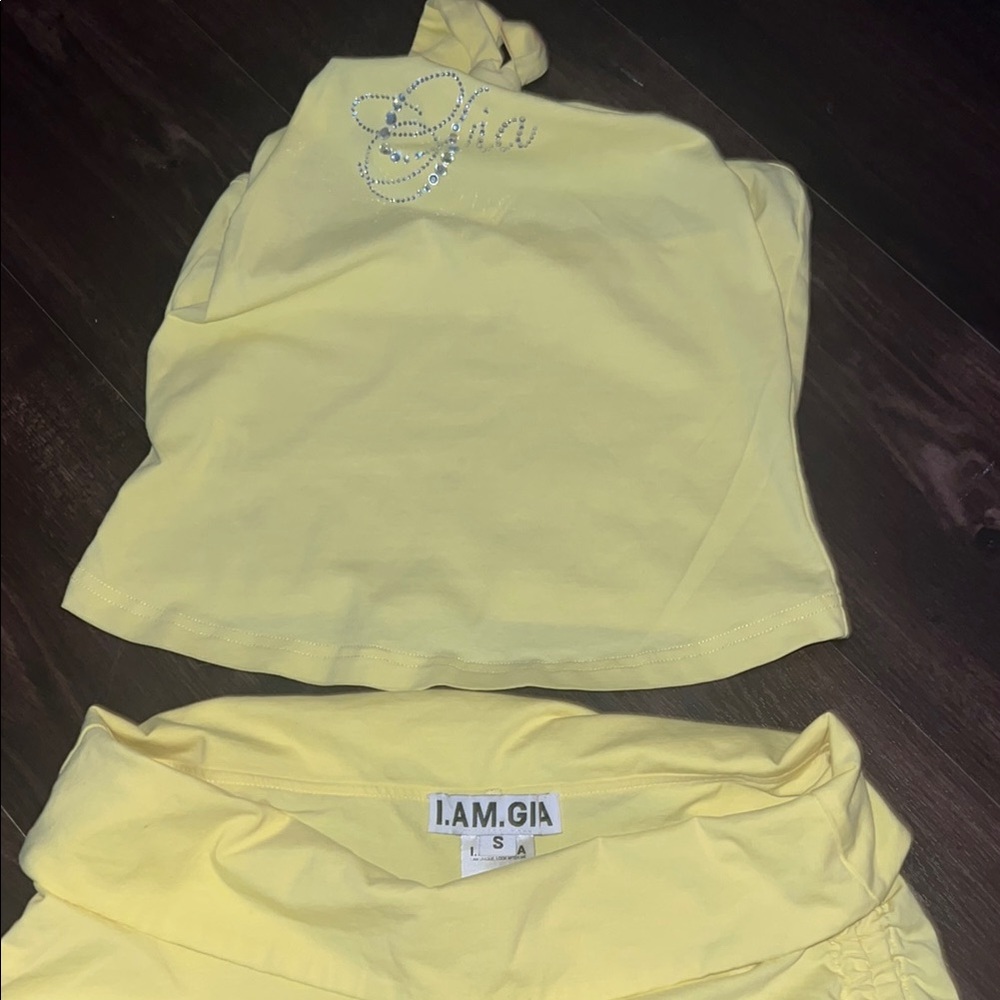 I.AM.GIA Light Yellow Rowan Top and Mia  Short Set